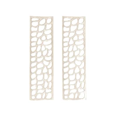 Aluminum Metal Abstract Cutouts Home Wall Decor - Set of 2 Silver - Roche River Decor