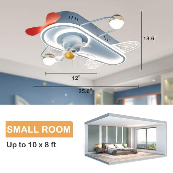 36W 9.8 Inch E27 Socket Ceiling Fan With Light – Remote Control, 3 Speeds, Dimmable LED, Quiet – For Kids Room & Bedroom
