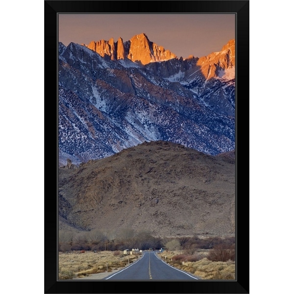 "Mount Whitney in Eastern Sierra Nevada" Black Framed Print