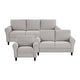 preview thumbnail 41 of 49, Fremont & Park Diboli Chenille 3-Piece Living Room Set - Wood Finish Exposed Feet