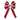 Set of 2 Red and White Glittered Christmas Bow Ribbons 14.5"