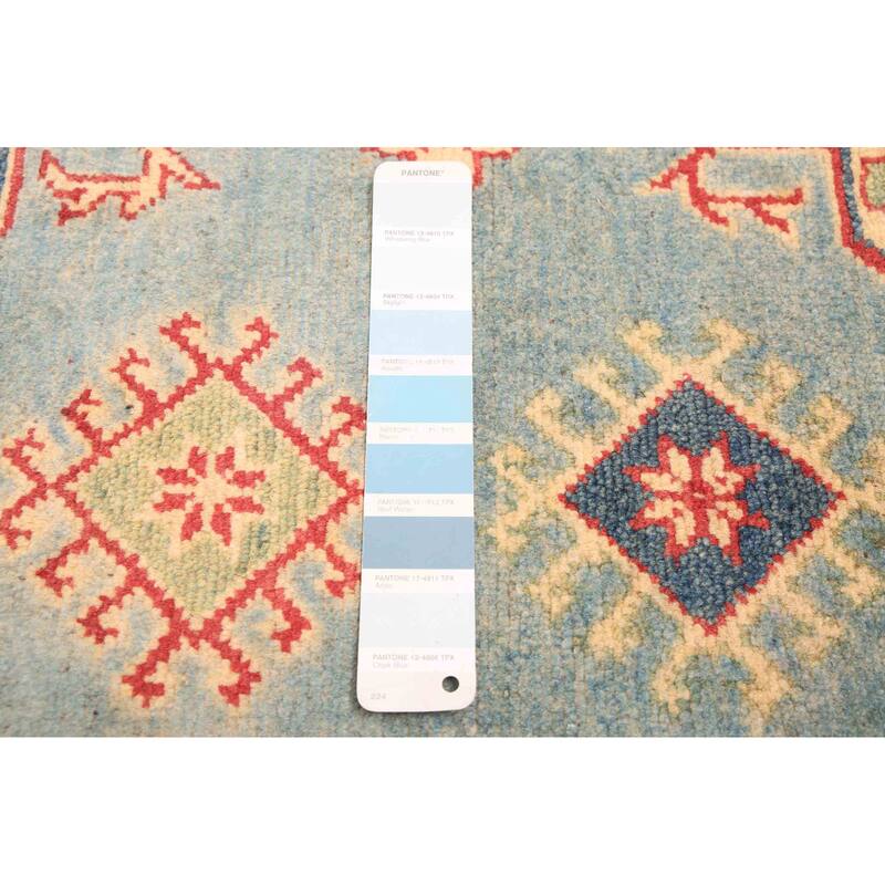 ECARPETGALLERY Hand-knotted Finest Ghazni Light Blue Wool Rug - 5'0 x 7'1