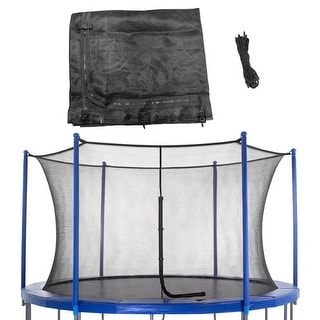 Machrus Upper Bounce Trampoline Safety Enclosure Net, For 16' Round Frame, Using 6 Poles (or 3 Arches) - Net Only