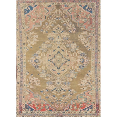 Tabriz Persian Vintage Accent Rug Hand-Knotted Wool Carpet - 4'3" x 6'3"