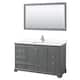 Option Dark Gray / White Quartz Top / Polished Chrome
