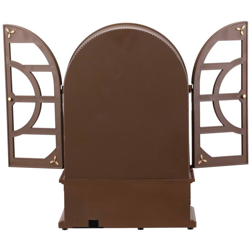 LED Lighted and Musical Retro Radio with Santa Scene Christmas Decoration - 12.5"