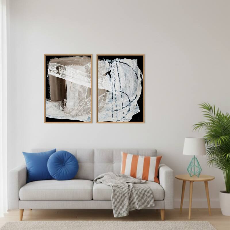 Amanti Art Mind No. 1 & 2 2 Piece by Dan Hobday Framed Canvas Wall Art