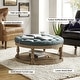 preview thumbnail 3 of 14, Illyria Transitional Multifunctional Tufted 35.5" Shabby Chic Storage Ottoman Table with Spindle Legs by HULALA HOME