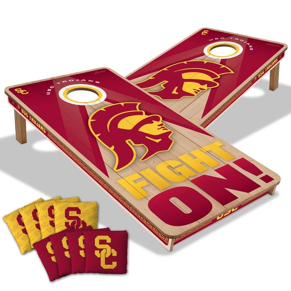 slide 2 of 7, USC Trojans NCAA 2x4 Professional Cornhole Board Set Include Carrying Case