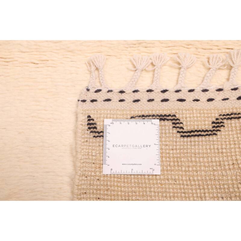 ECARPETGALLERY Hand-knotted Pak Finest Marrakesh Cream Wool Rug - 5'11 x 7'10