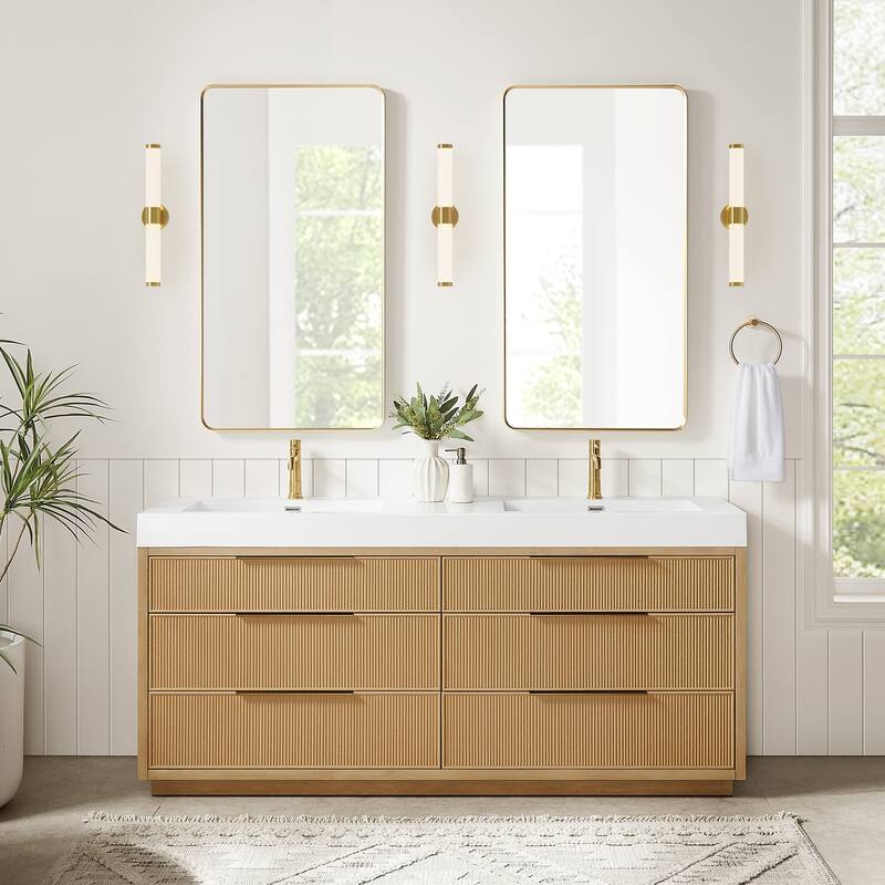 Hohhot Bath Vanity with Integrated Stone Sink Top without Mirror