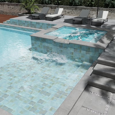 Zahara 6x6 Sky Blue Porcelain Zellige Square Wall and Floor Tile (5.38 sq ft/case) - 22 Pack