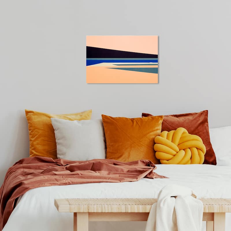 Wynwood Studio Canvas Abstract Rivers in the Desert Orange and Modern & Contemporary Wall Art Canvas Print - 16 x 24