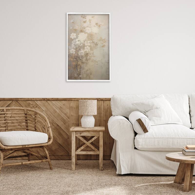 Stupell Muted Vintage Florals Framed Giclee Art Design By LSR Creative Studio
