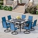 preview thumbnail 102 of 174, Patio Dining Set, Outdoor Dining Table and Chairs Set with Textilene Chairs, Adjustable Umbrella Hole for Garden, Backyard