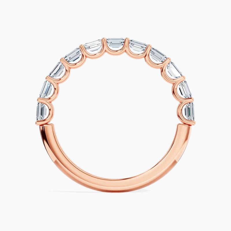 Auriya 14k Gold Emerald East-West Lab Grown Diamond Half Eternity Band 1.10 - 4.50 ct. tw. (F-G, VS)