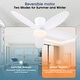 preview thumbnail 5 of 16, 36"/42"/48" Low Profile Ceiling Fan with ABS Blades 3 Color LED Light for Bedroom Living Room APP and Remote Control