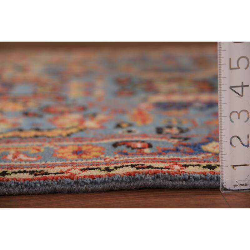 Light Blue Oushak Indian Foyer Rug Handmade Wool Carpet - 3'0"x 5'0"