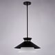 preview thumbnail 10 of 10, Loomis 1-Light Black Mid-Century Modern Pendant, White Glass Shade, Adj Height Ceiling Chandelier Dining Room Fixture