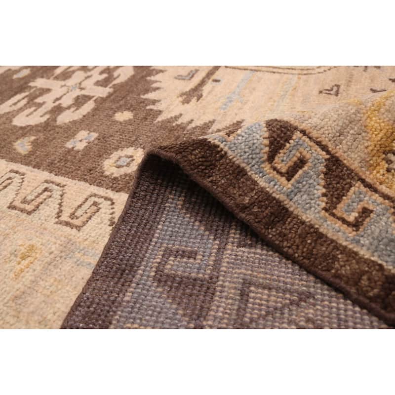 ECARPETGALLERY Hand-knotted Jules Serapi Dark Brown Wool Rug - 10'0 x 13'4