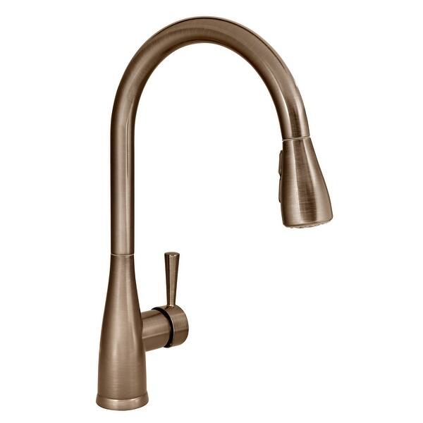 Mirabelle Mirxcca100 Pullout Spray Kitchen Faucet With High Arch Gooseneck Spout Overstock 13204547 Polished Chrome