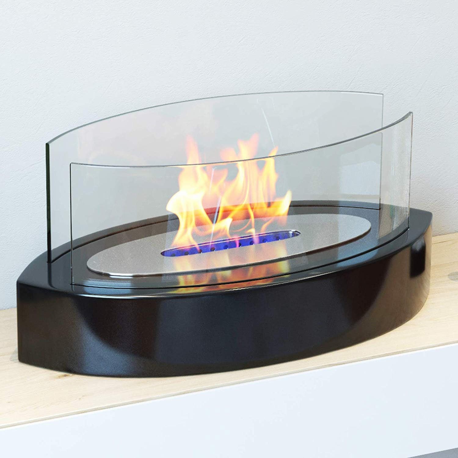 Veranda Ventless Fire Pit Tabletop Bowl Pot BioEthanol Fireplace-Black -  8