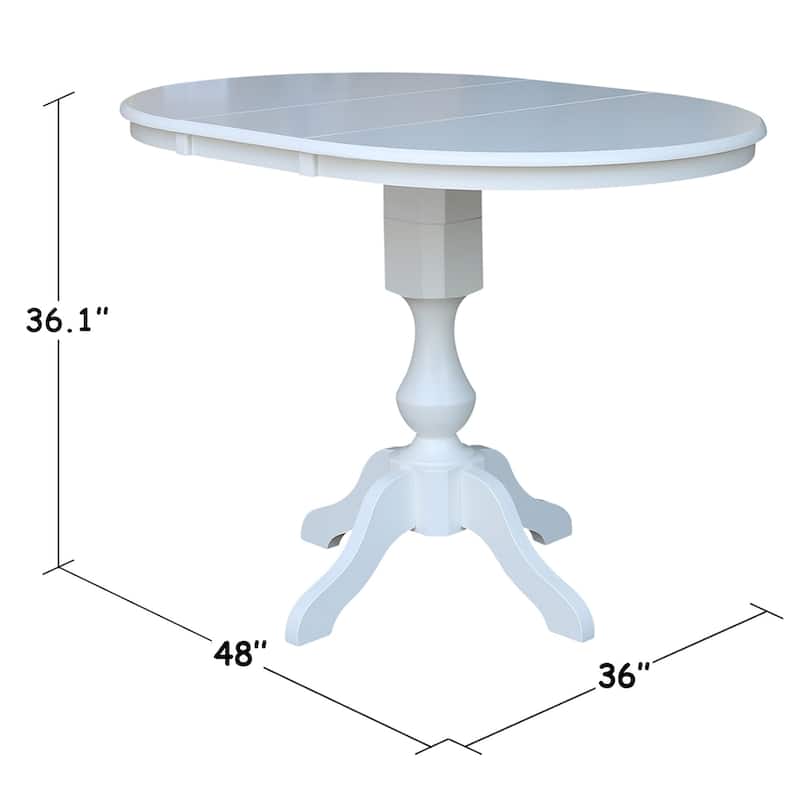 The Gray Barn Fairy Glen 36-in. Round Pedestal Table w/ 12-in. Leaf
