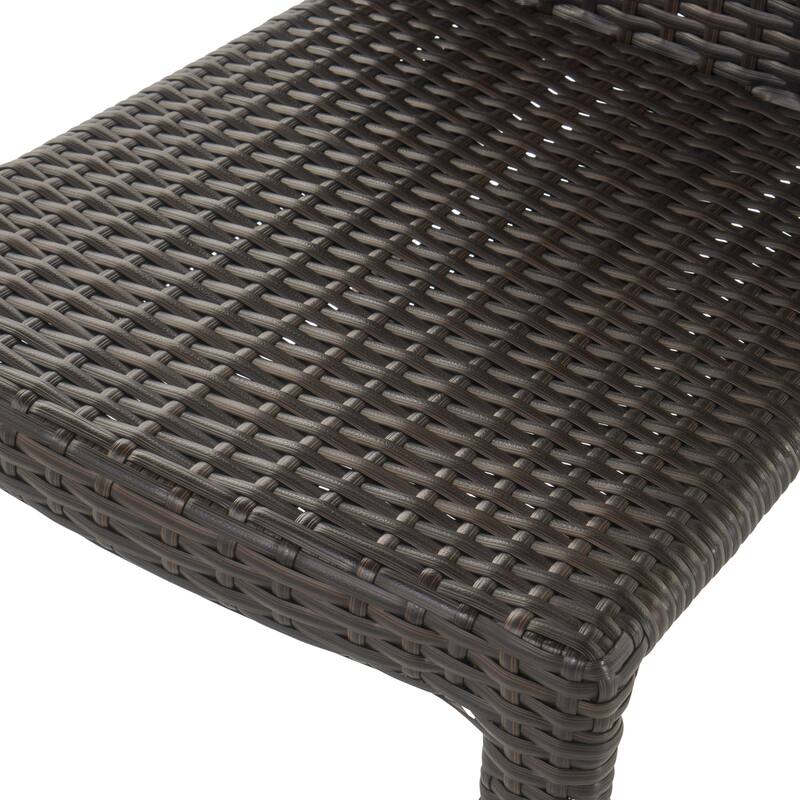 Dover Outdoor Wicker Aluminum Armless Stacking Dining Chair (Set of 4) by Christopher Knight Home