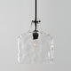 preview thumbnail 2 of 6, 1-Light Clear Water Glass Shade Pendant