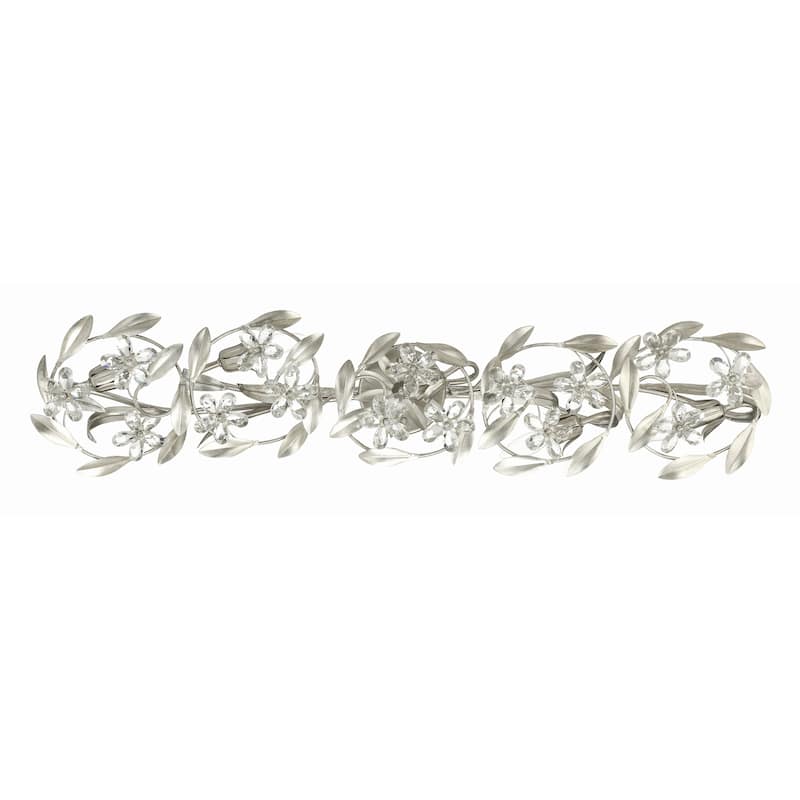 Marselle 5 Light Antique Silver Sconce - 42"W x 8.5"H x 6.5"D