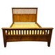 preview thumbnail 1 of 0, Mission Style Quarter Sawn Oak Bed With Slats - Michael's Cherry King