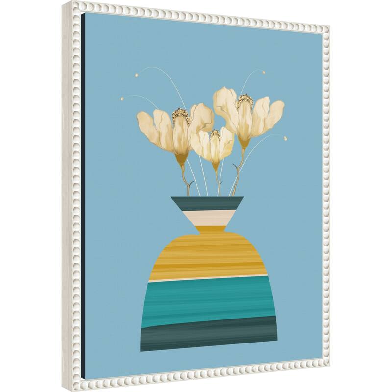 Potted Florals Wood Anemone by Sannel Larson Framed Canvas Wall Art Print