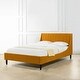 preview thumbnail 79 of 202, Aspen Mid-Century Modern Performance Fabric Low Profile Upholstered Platform Bed