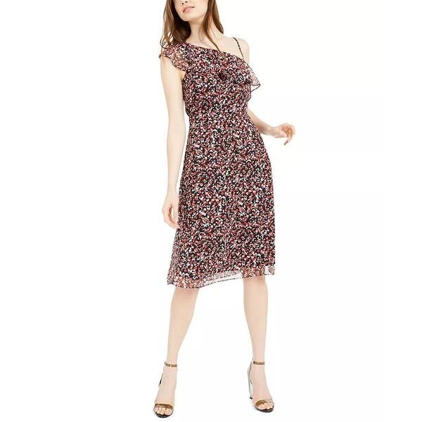 bar iii asymmetrical dress Women's Printed Handkerchief-Hem Dress  Online Warehouse Sale