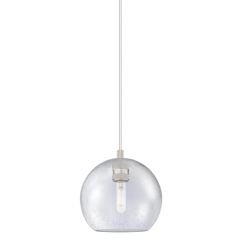 Innovations Lighting 434-1P-8-8 Crown Point Pendant Crown Point 8" - Satin Nickel / Seedy