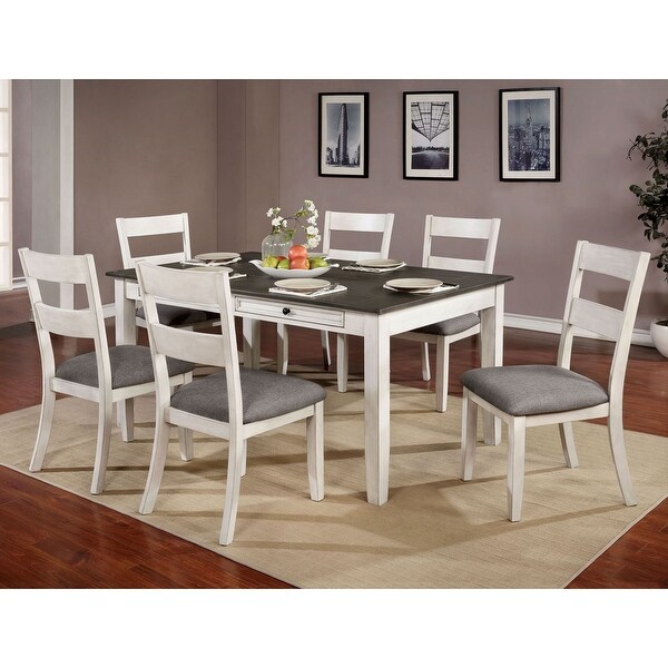 The Gray Barn Lyndale Farmhouse White 7-piece Dining Set. Opens flyout.