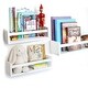 preview thumbnail 4 of 7, Wallniture Madrid Wood Wall Shelves for Book and Toy Storage (Set of 3)