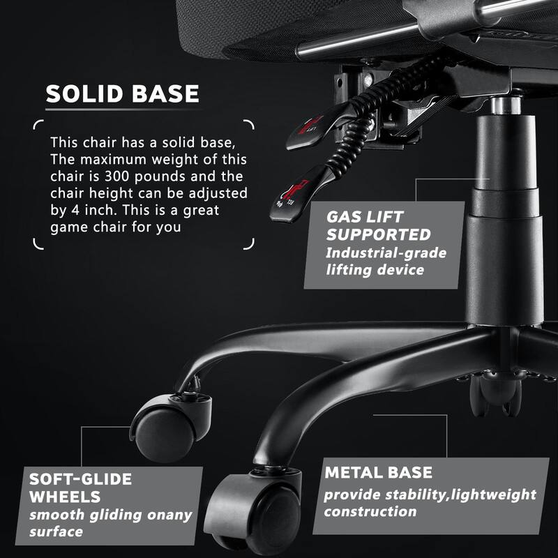 Bossin Gaming Chairs with Footrest, Big and Tall Chair 350lb Capacity, Racing Style Computer Chair with Ergonomic Lumbar Support