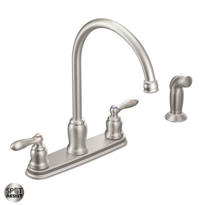 Moen Caldwell High-Arc Kitchen Faucet with Side Spray