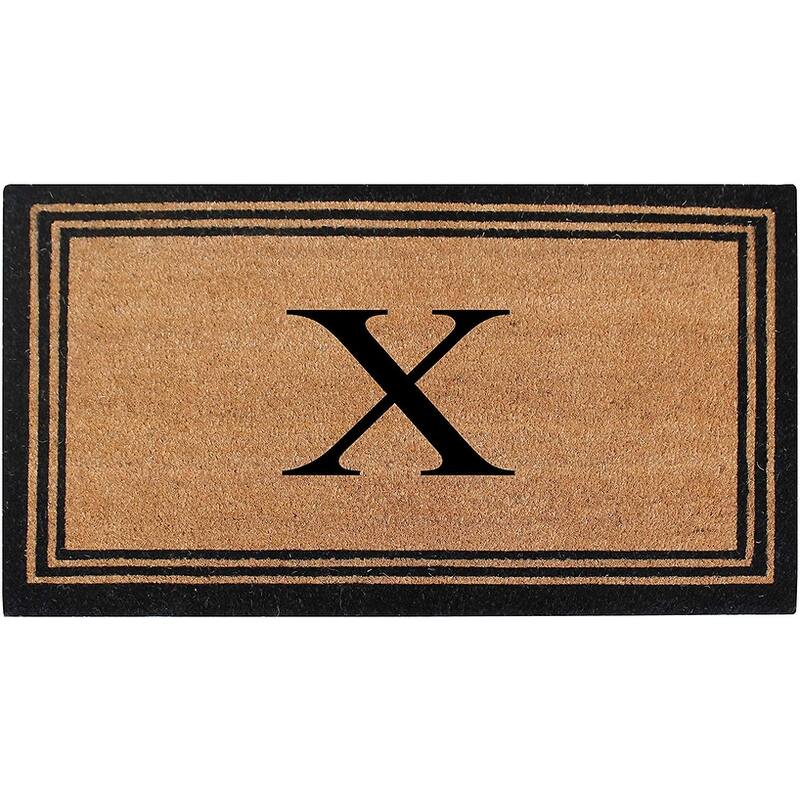 Pure Natural Coir Doormat with Heavy Duty PVC Backing,0.75 Inch Pile Height, Perfect for Outdoor Use - 24" X 39" - X