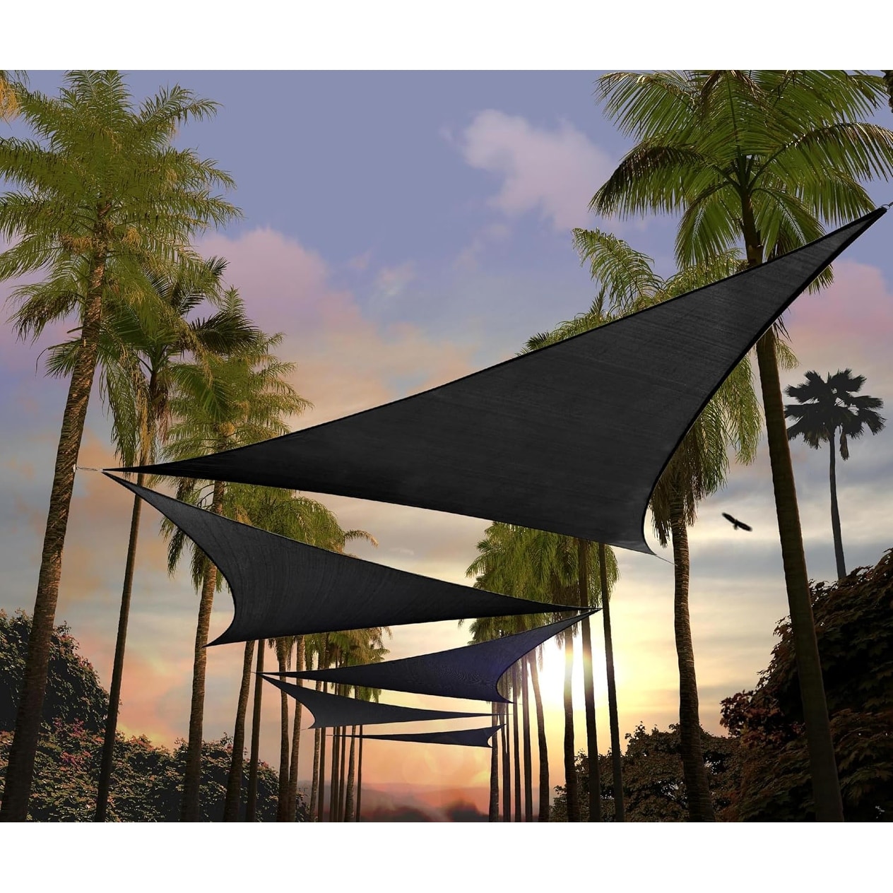 Custom Right Triangle Sun Shade Sail 12'x14'x18.4', UPF50+, 95% UV Block, Water/Air Permeable, 3-Year Warranty