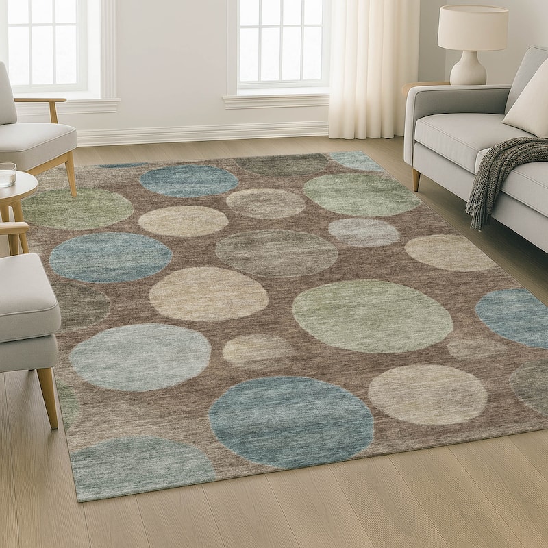 Premium Washable Super Soft Modern Bubbles Mayfield Rug