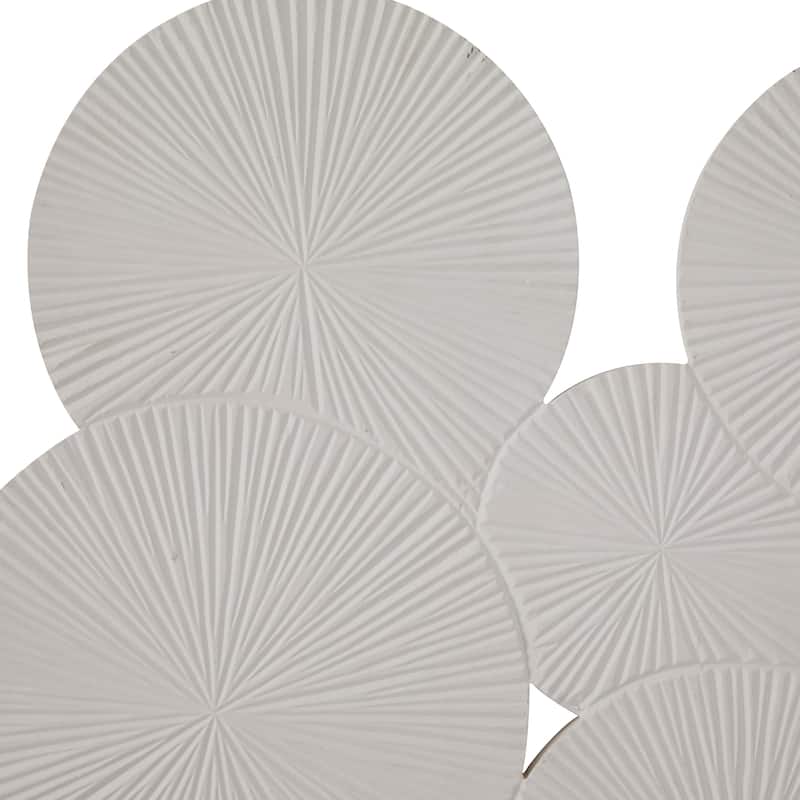 Delicate Wood Carved Pinwheel Plate Wall Decor - White or Black