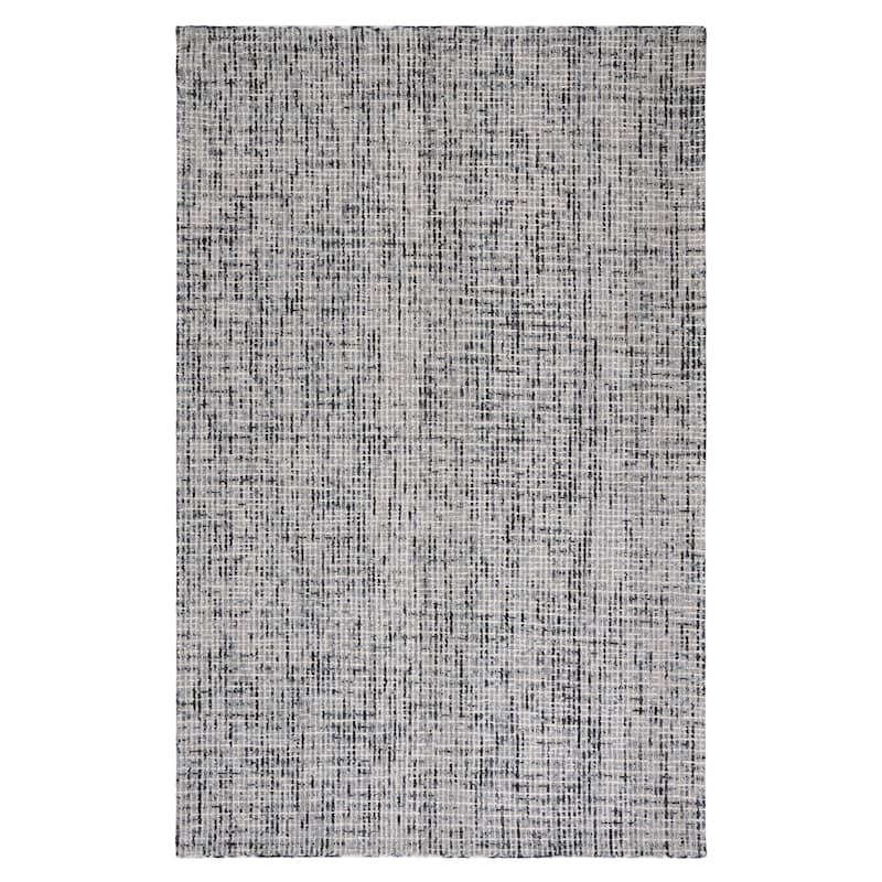 SAFAVIEH Handmade Abstract Lottie Modern Wool Rug - 6' Square - Dark Grey/Ivory - Square