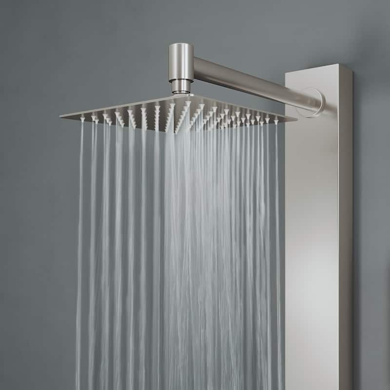 VIGO Orchid 39" H x 4" W 2-Jet Retro Shower Panel with Square Shower Head