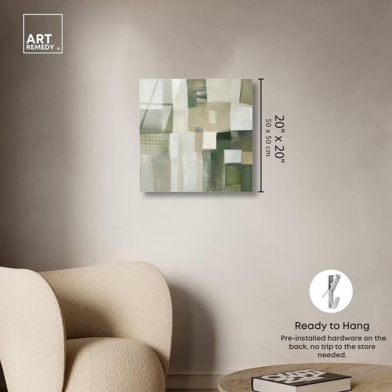 Pale Jade Green II Acrylic by Art Remedy, Ready to Hang