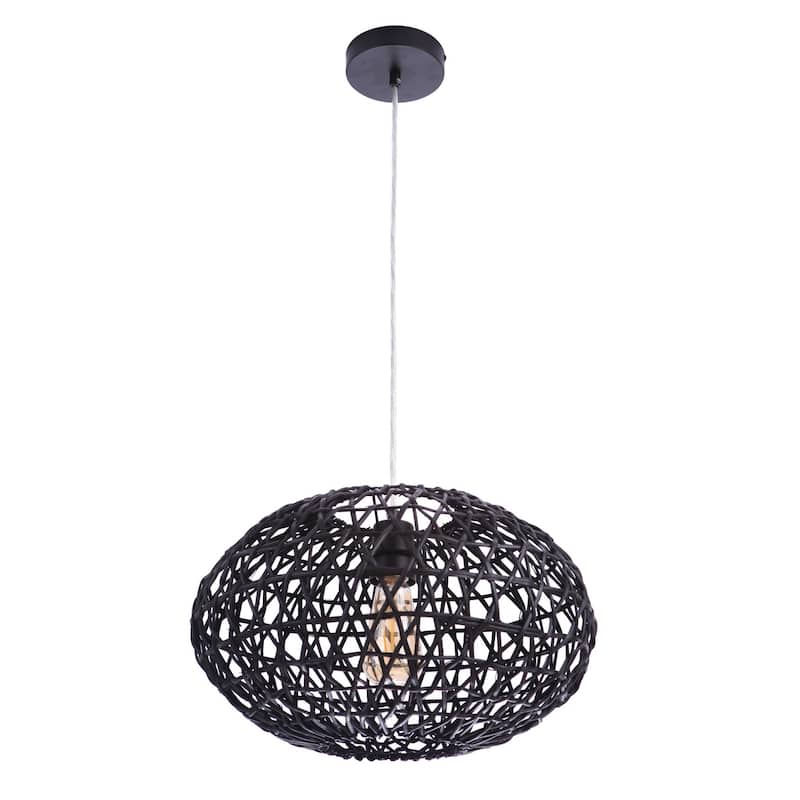 Craftmade P2003 Natural Pendant 17" Wide Rattan Cage Pendant