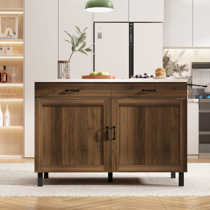 Bar Table Island Multi-Use Marble Cabinet - Elevate Your Home Decor