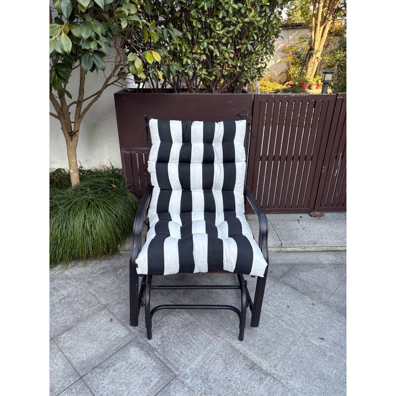 2 Pcs Set High Back Patio Chair Cushions,Tufted Rocking Chair Cushions,Adirondack Cushions