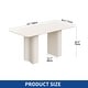 preview thumbnail 1 of 8, Moasis Modern Large Dining Table 6-8 People for Kitchen and Dining Room Creamy White White - 63"